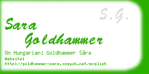 sara goldhammer business card